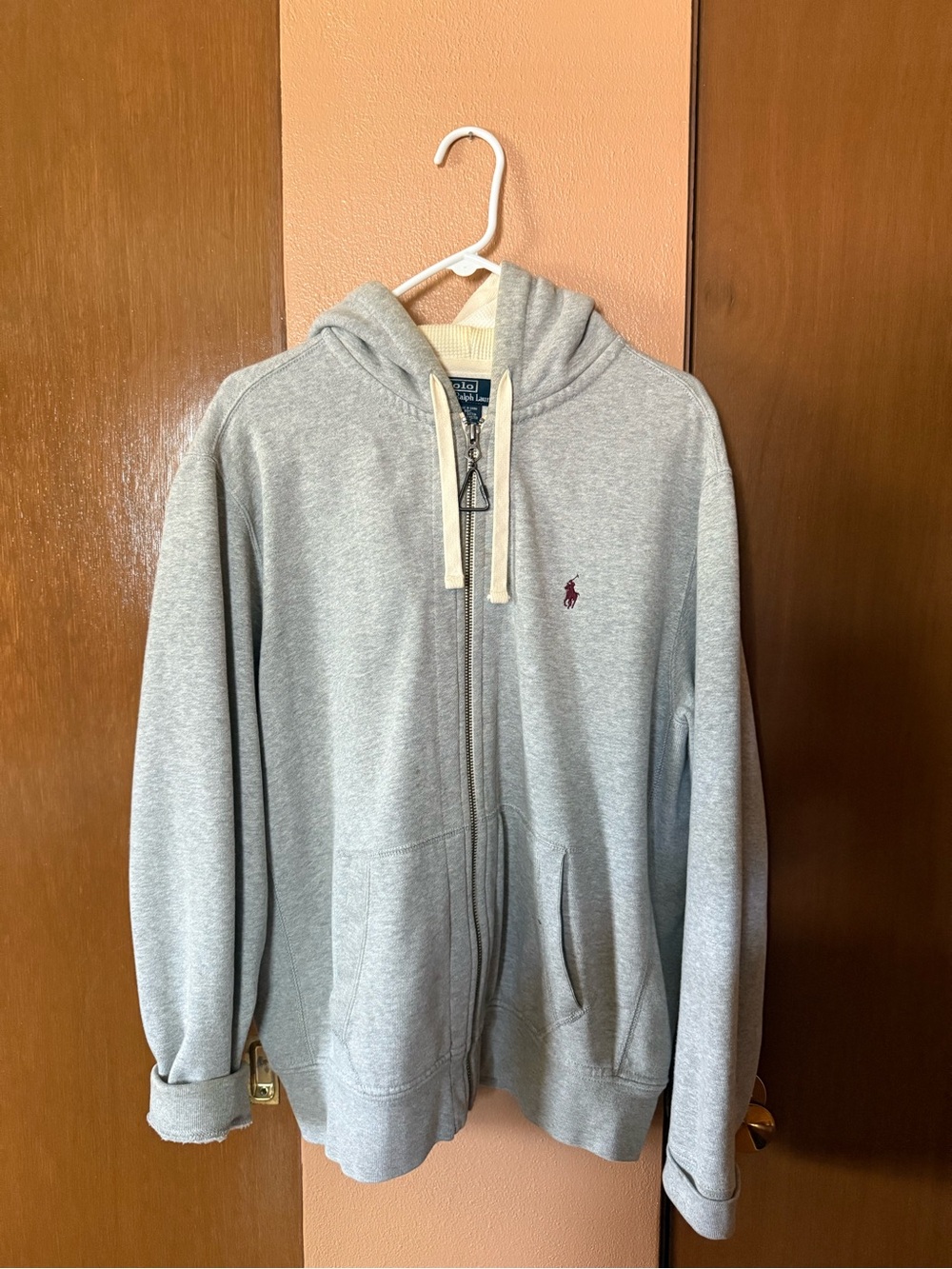Polo by Ralph Lauren Gray Full-Zip Hooded Sweatshirt with Polo Logo
